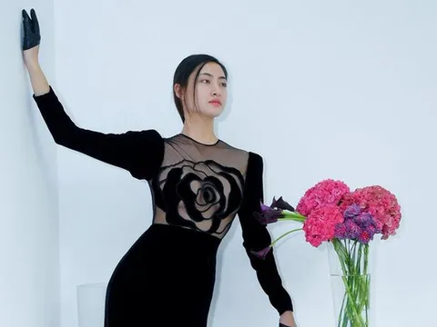 Hoa hậu Lương Thùy Linh lần đầu úp mở vòng 1 táo bạo đến thế